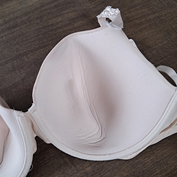 Paramour Women Size 34H T-Shirt Bra Lissa Embroidered Strap Detail Cream - Picture 6 of 8